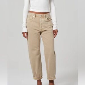 Citizens Of Humanity Beige Boyfriend Jeans
